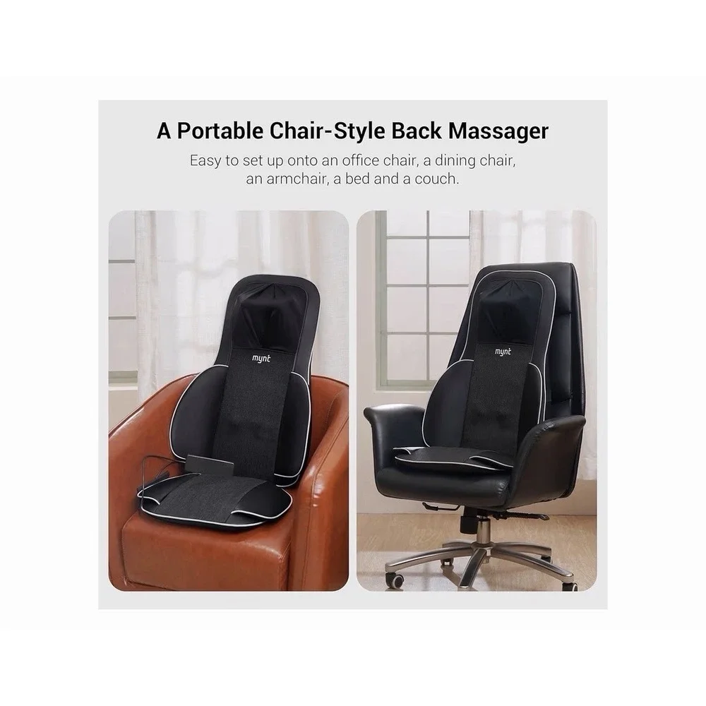 Mynt FSA Eligible HSA Approved Shiatsu Neck and Back Massager‎ for Chair with 10